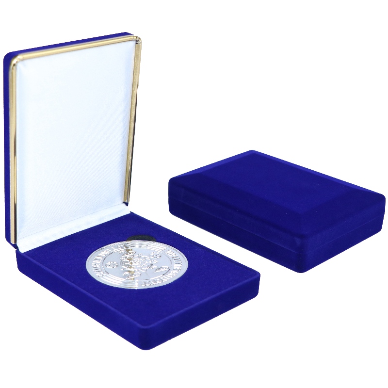 D-15 na zakázku černá a červená sametová krabička na mince, náhrdelník&medaile